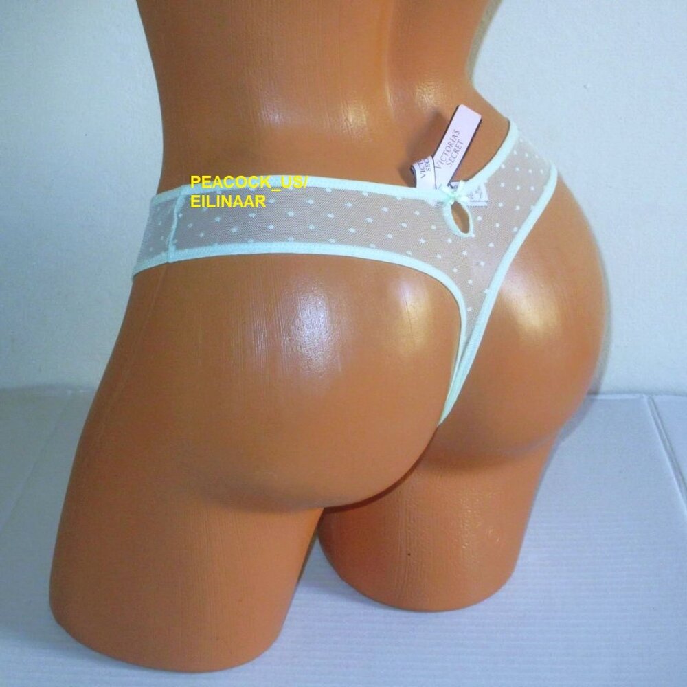 Victoria Secret Dream Angels Embroidered Strawberry Thong Panty Size S Green $34 - Picture 8 of 8